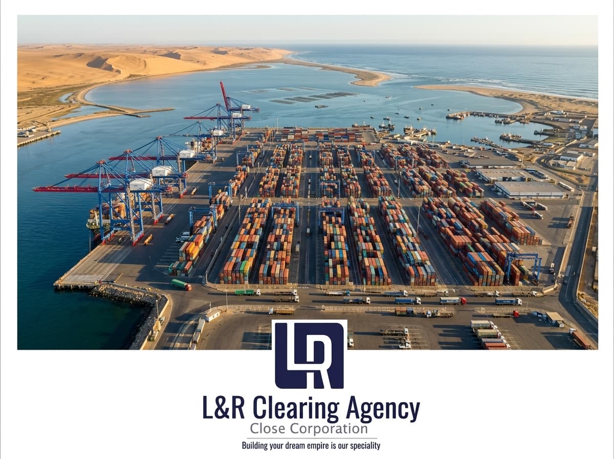Aerial view of port logistics infrastructure